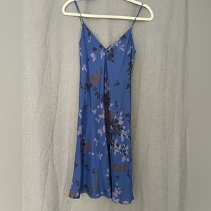 100% silk blue dress size 2